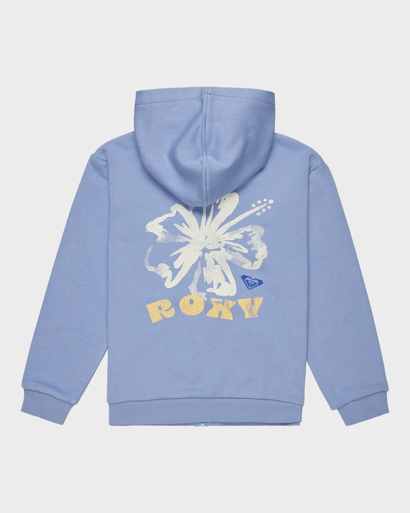 Girls 4-16 Surf Feeling Zip Up Brushed Hoodie