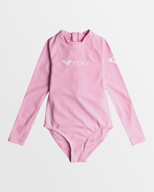 Girls 8-16 Heater Long Sleeve One Piece Rash Vest