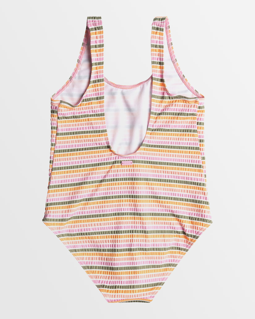 Girls 7-16 Mirage Stripe  One Piece Swimsuit