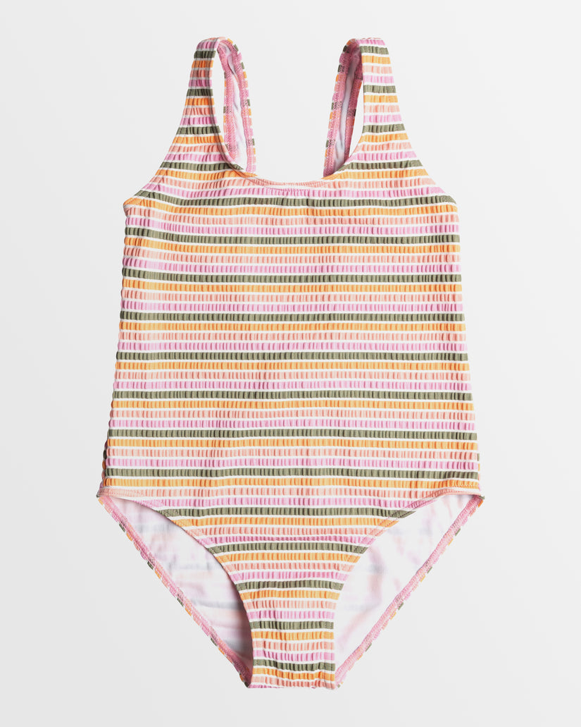 Girls 7-16 Mirage Stripe  One Piece Swimsuit