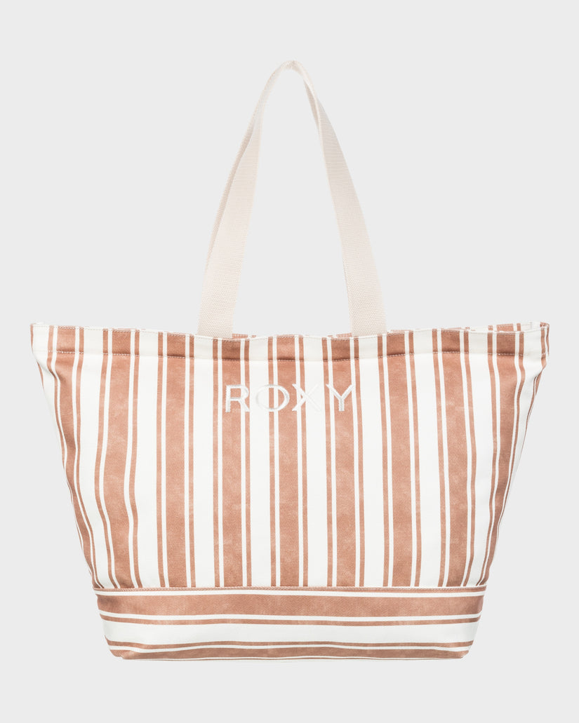 Womens Strippy Beach Tote Bag