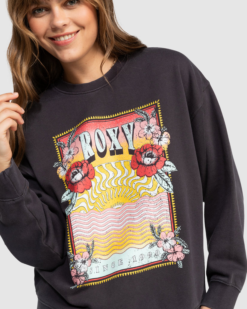 Womens Into The Night Crew Neck Sweatshirt