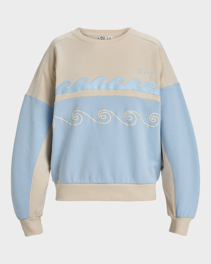 Womens Waves Of Nature Crew Neck