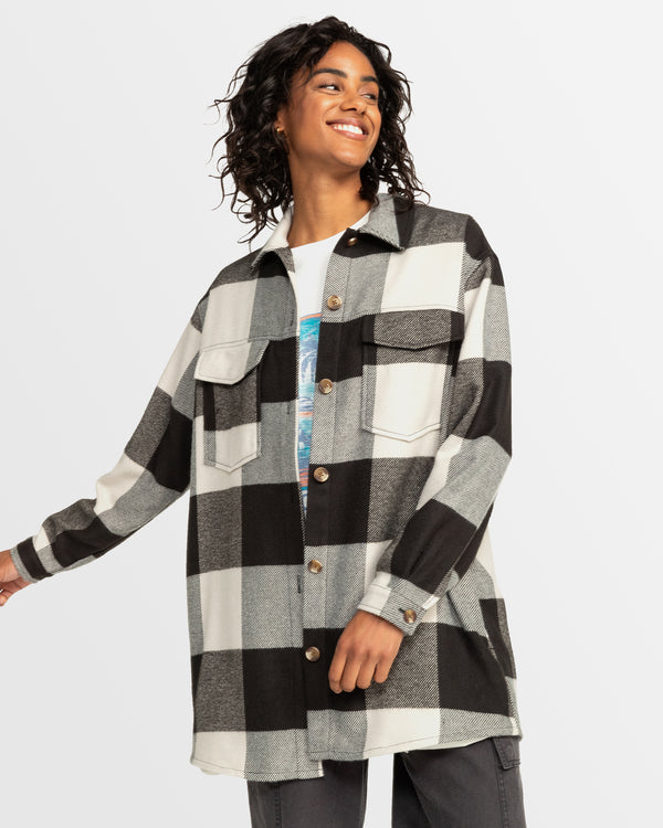 Womens Check The Swell Checkered Shacket