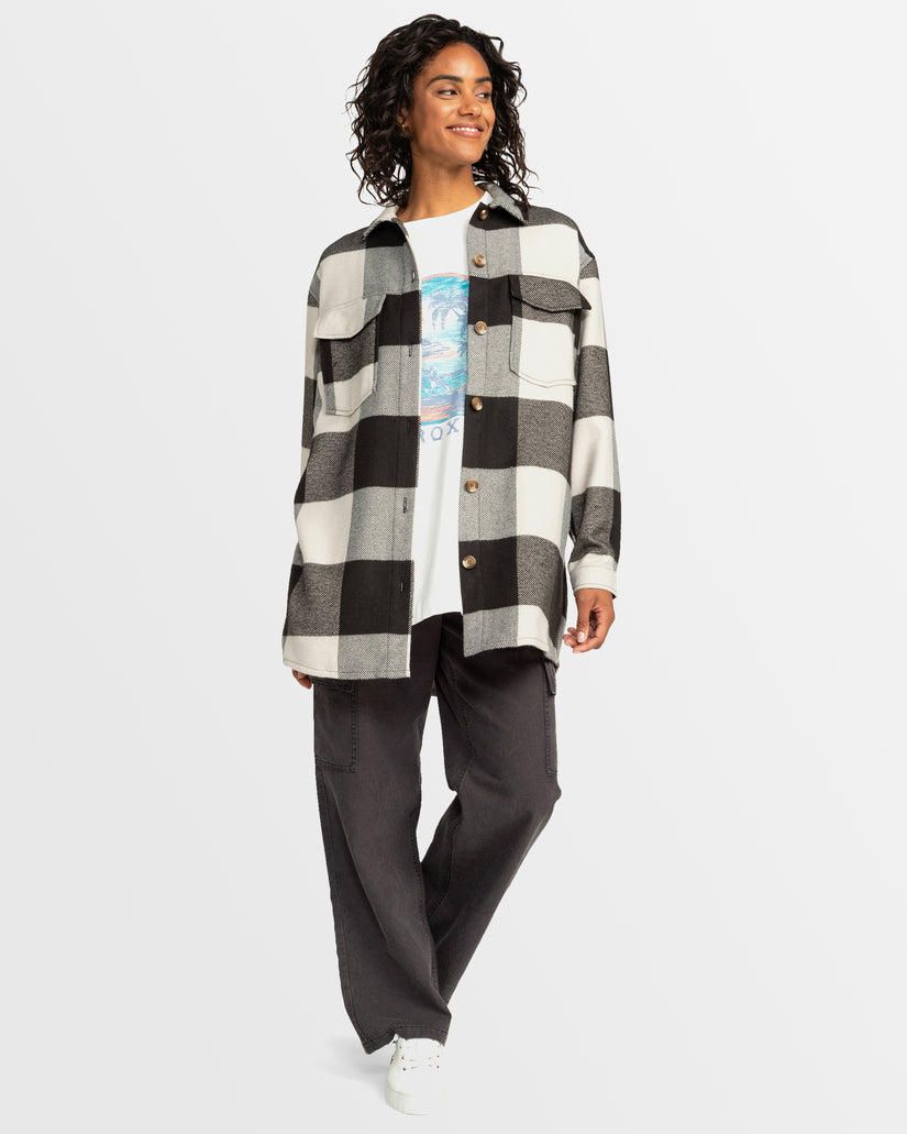 Womens Check The Swell Checkered Shacket