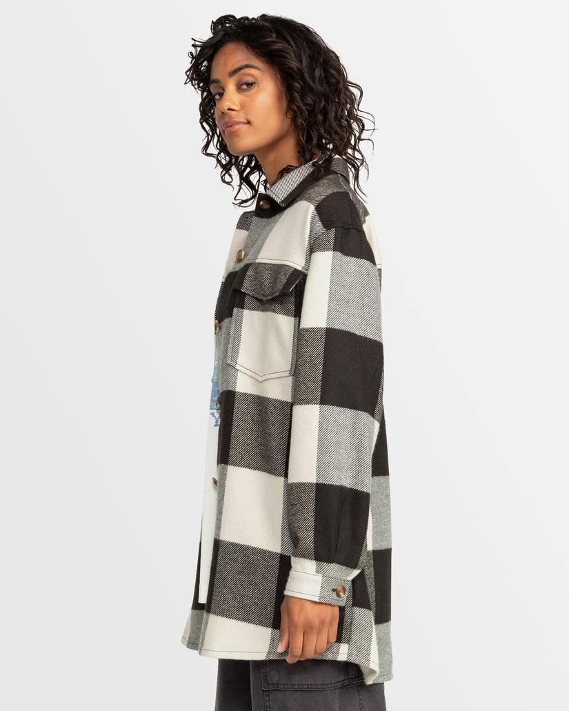 Womens Check The Swell Checkered Shacket