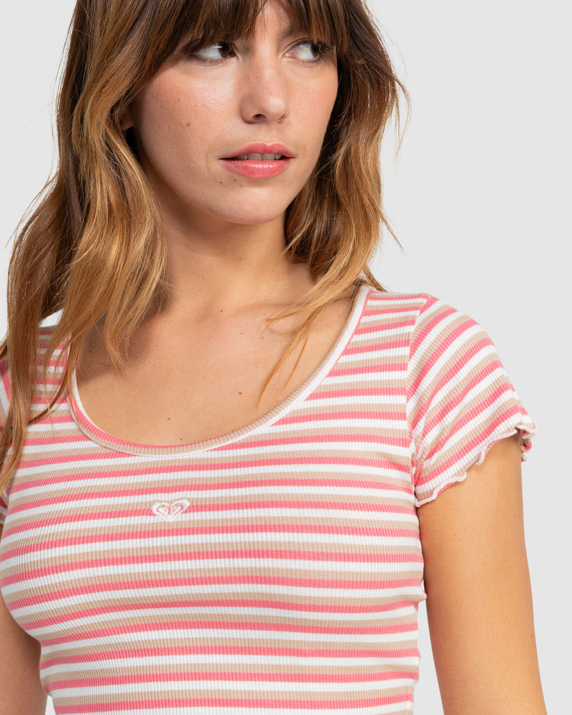 Womens Mini Stripe Baby Tee