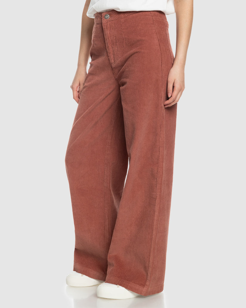 Womens Winter Around Wide Leg Corduroy Trousers