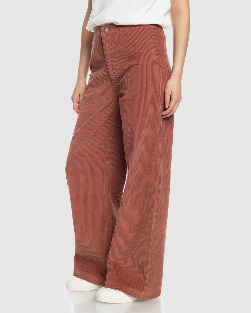 Womens Winter Around Wide Leg Corduroy Trousers