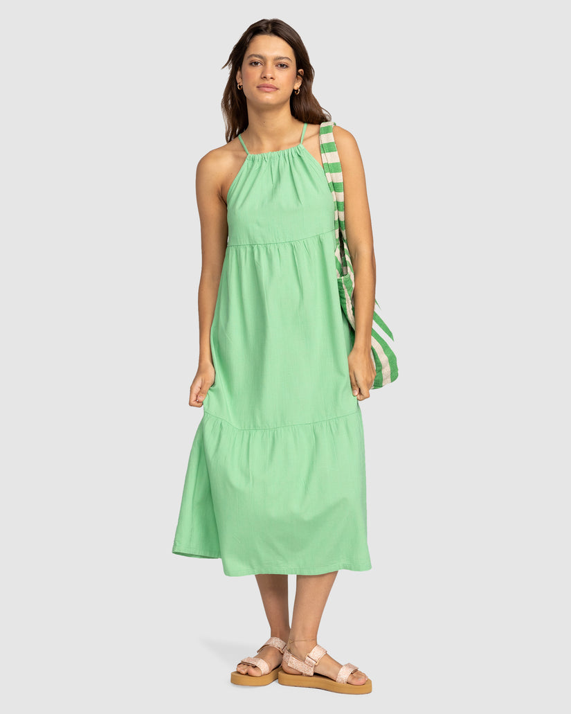 Womens Wavy Days Midi Dress