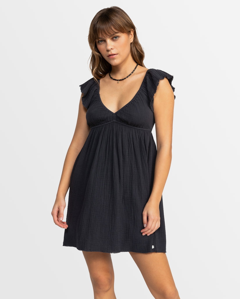 Womens Luna Mini Puff Sleeves Mini Dress