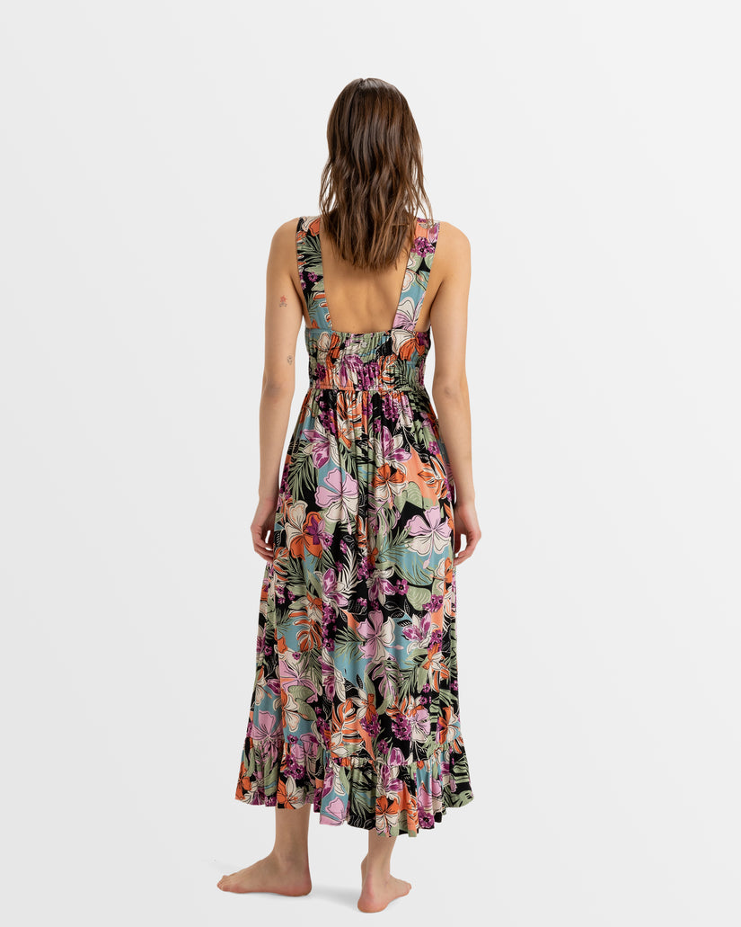 Womens Paradise Winds Tropical Midi Dress