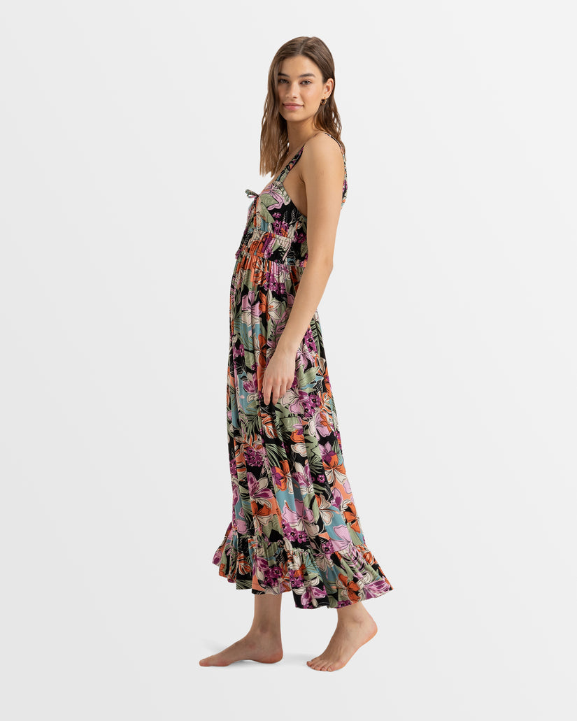 Womens Paradise Winds Tropical Midi Dress