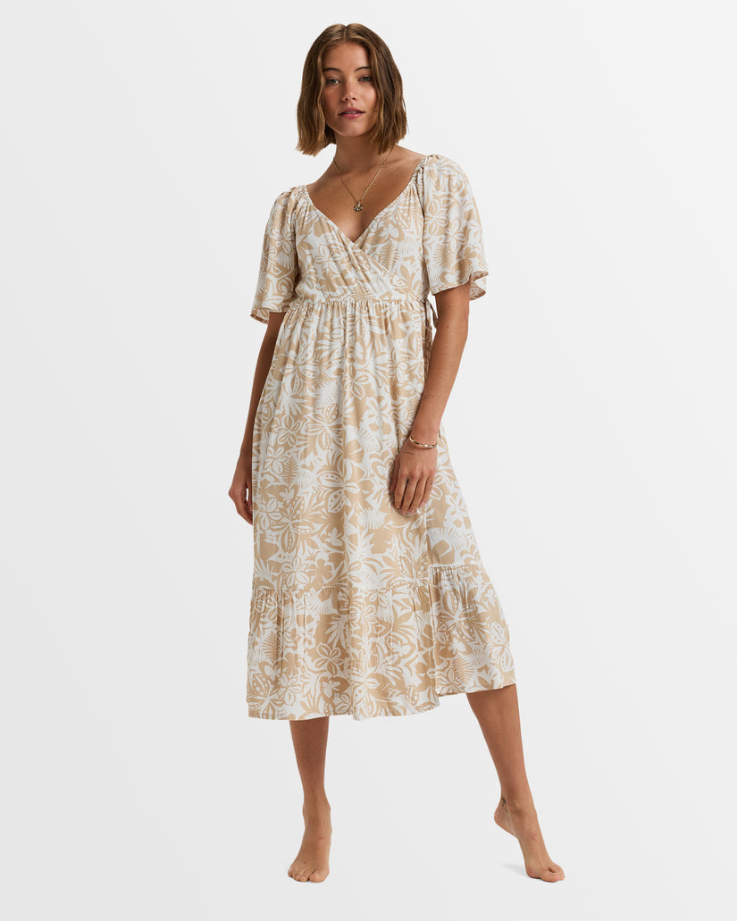 Womens Golden Coast Midi Dress