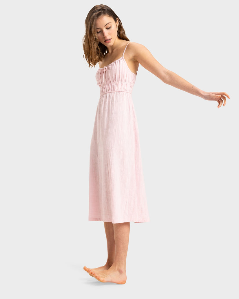 Womens Rosie Skies Slub Midi Dress