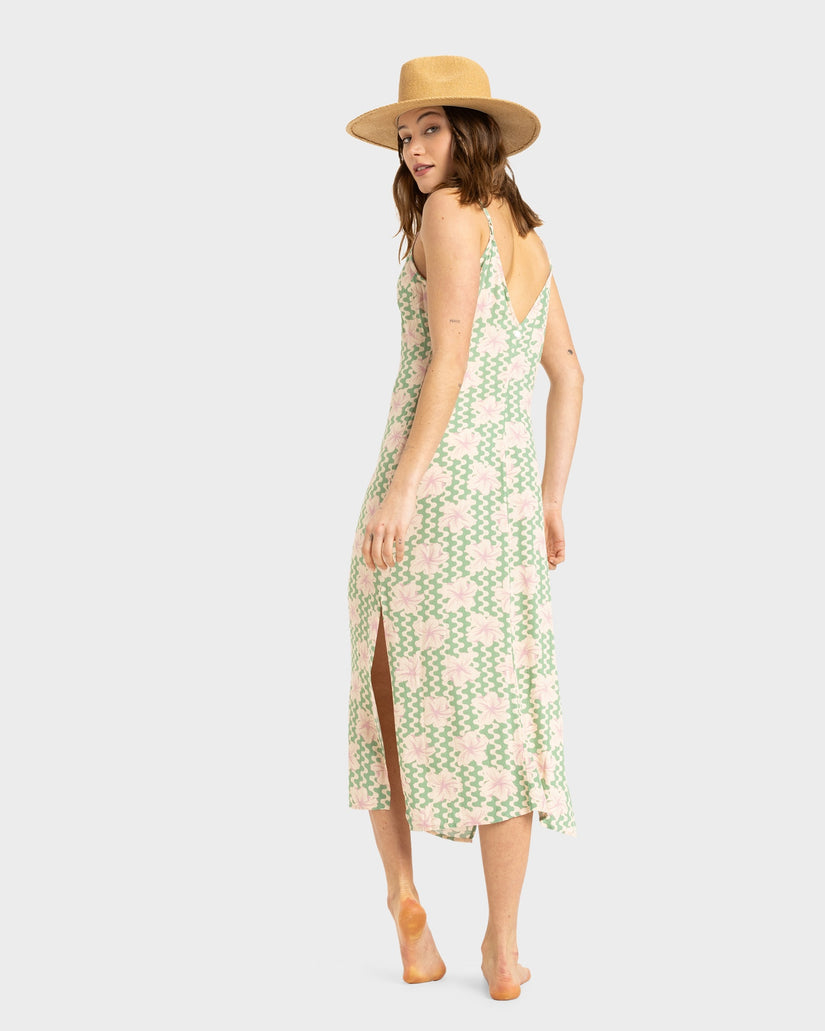 Womens Stay Sunny Slip Midi Dress