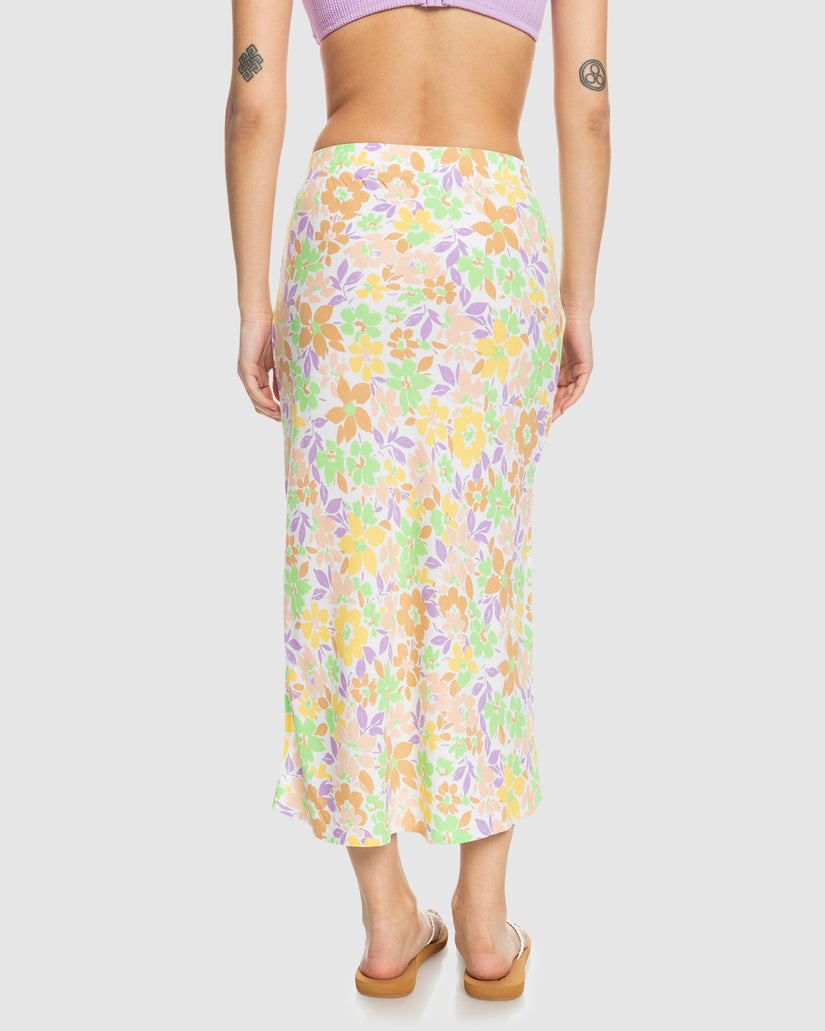 Womens Rocking Waves Midi Skirt