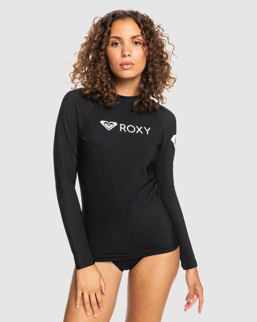 Womens Roxy Heater Long Sleeve Thermal Rash Guard