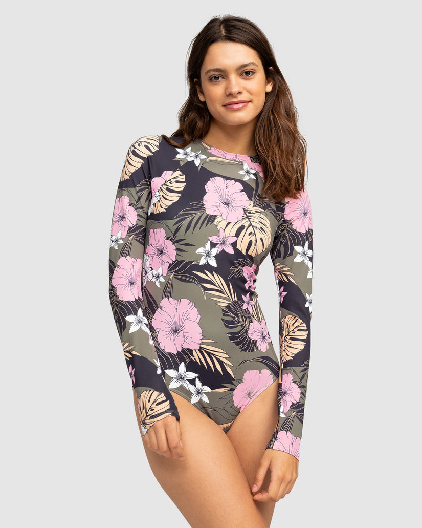 Womens Roxy Pro The Overhead Long Sleeve One-Piece Swimsuit