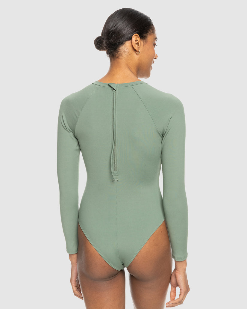 Womens Roxy Pro The Overhead Long Sleeve One-Piece Swimsuit