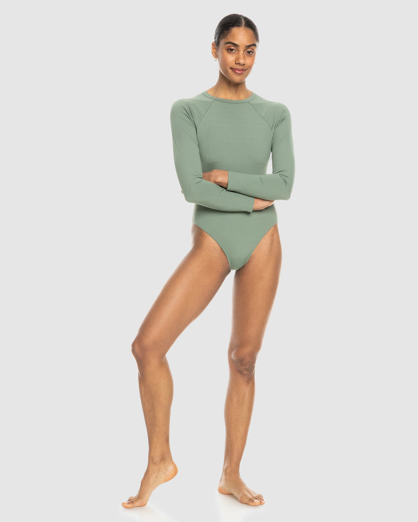 Womens Roxy Pro The Overhead Long Sleeve One-Piece Swimsuit