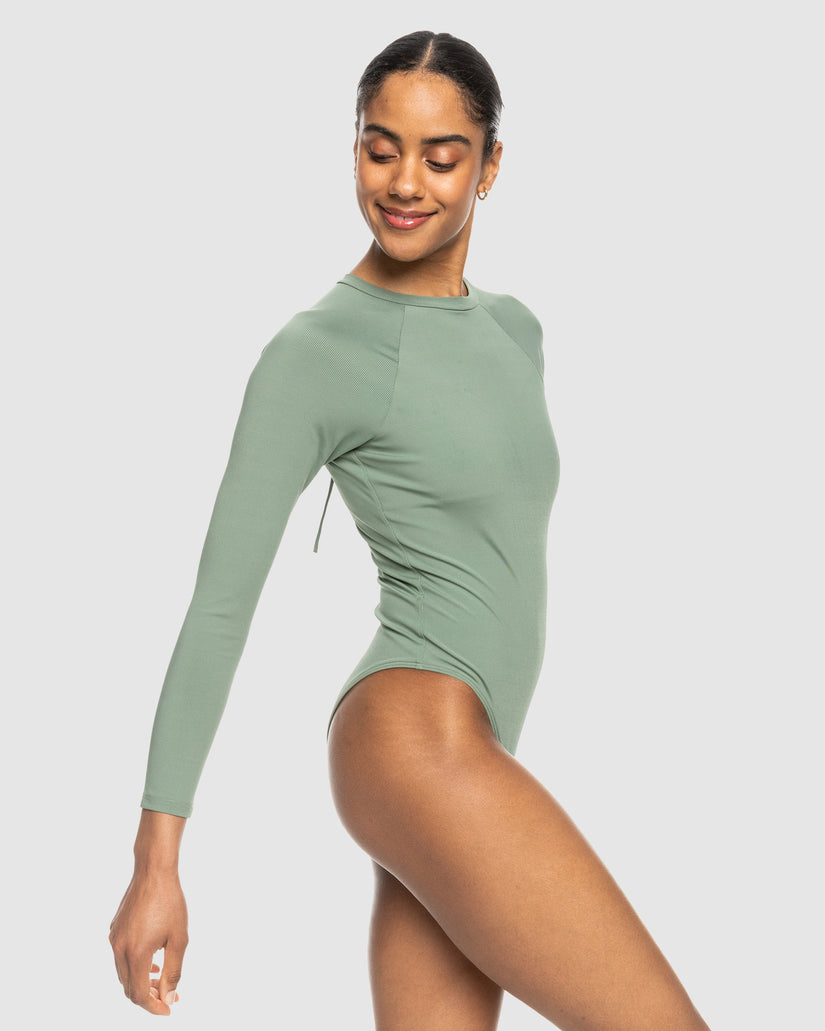 Womens Roxy Pro The Overhead Long Sleeve One-Piece Swimsuit