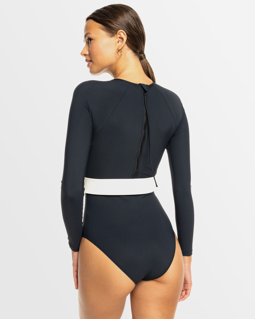 Womens Roxy Active   Long Sleeves One-Piece Swimsuit