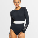 Womens Roxy Active   Long Sleeves One-Piece Swimsuit