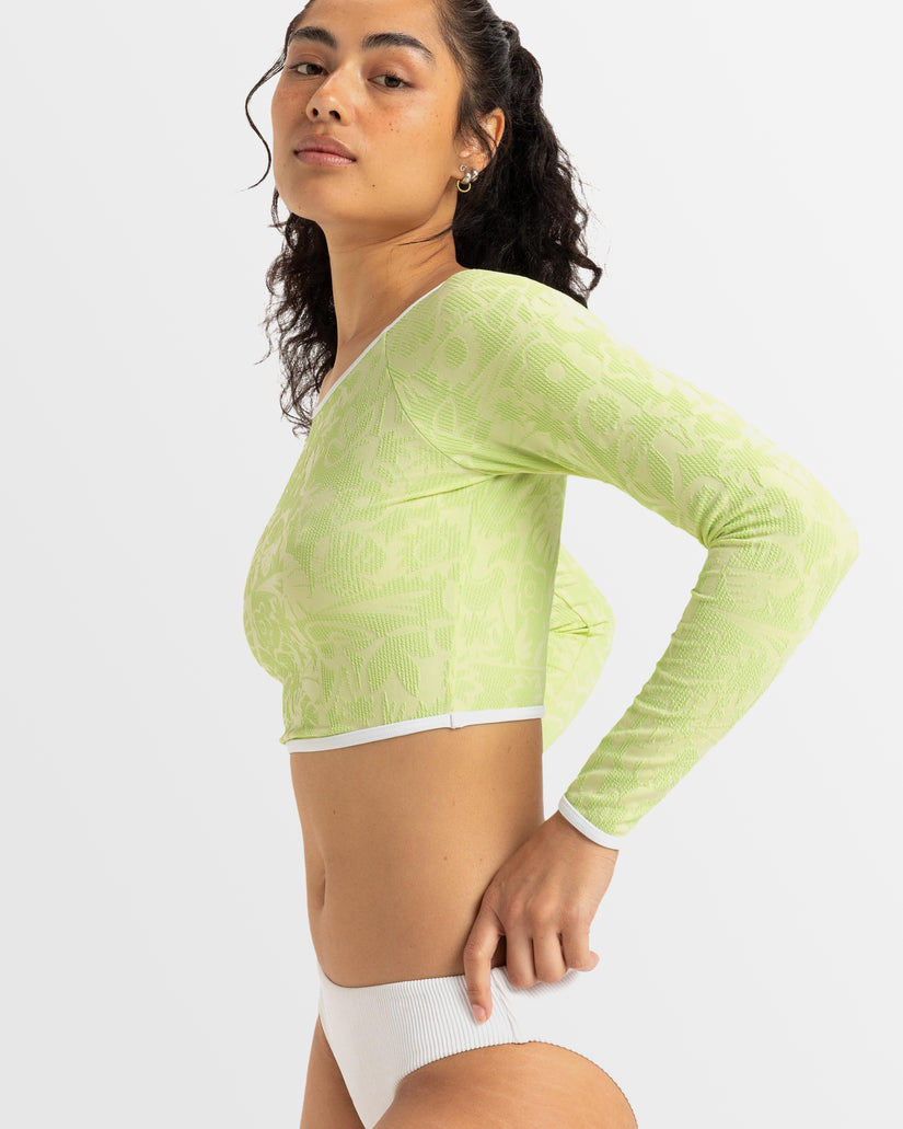 Womens Solaria    Long Sleeves Crop Surf Top