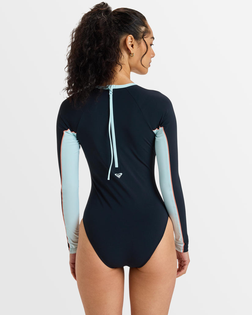 Womens Roxy Active Long Sleeve One Piece Swimsuit