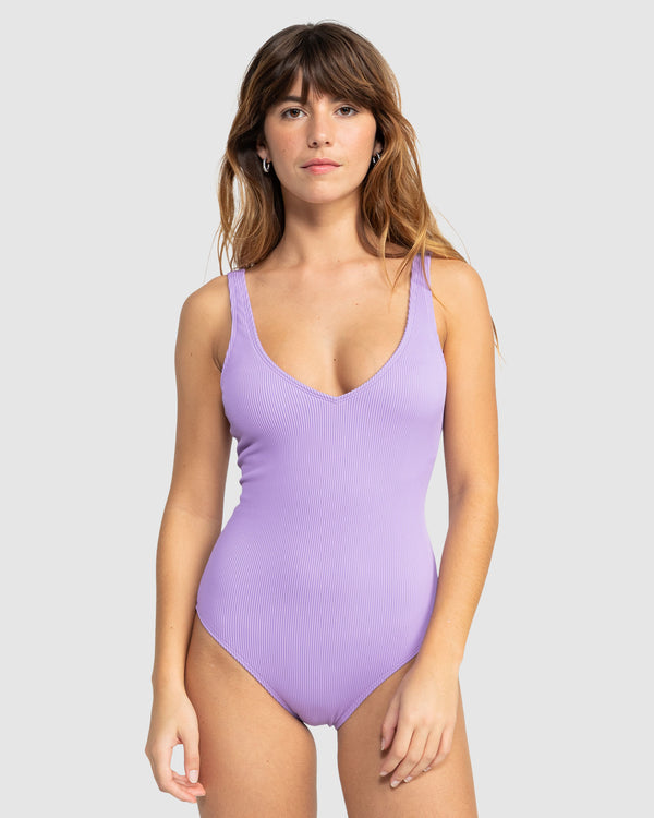 Womens Rib ROXY Love One-Piece Swimsuit