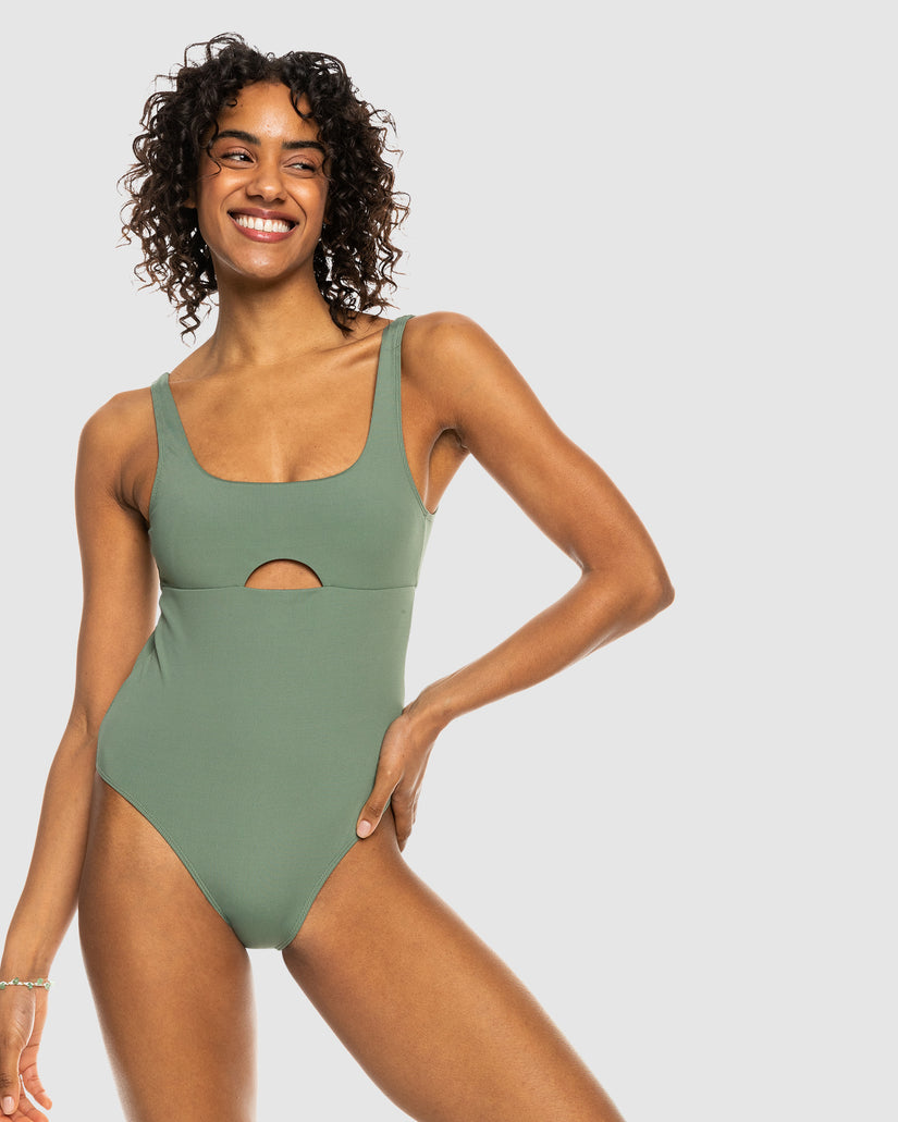 Womens Roxy Pro The Double Line One Piece Swimsuit