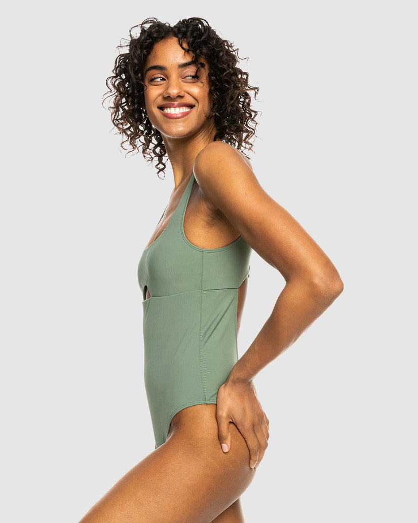 Womens Roxy Pro The Double Line One Piece Swimsuit