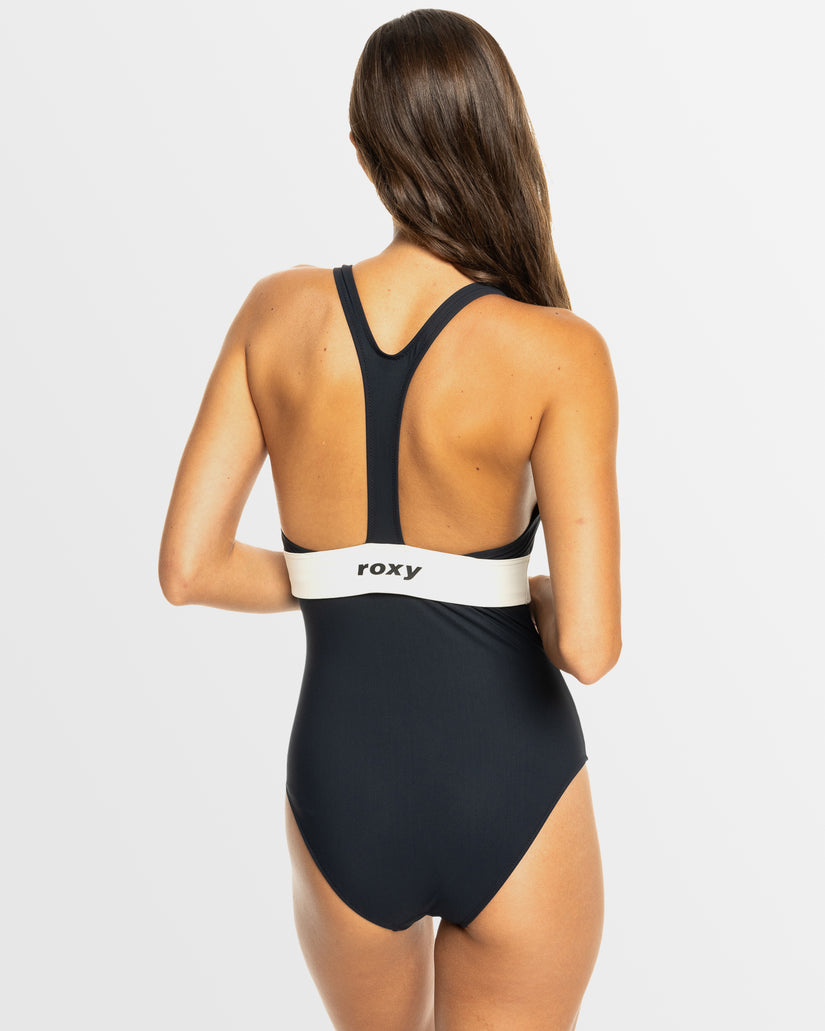 Womens Roxy Active High Performance One Piece Swimsuit