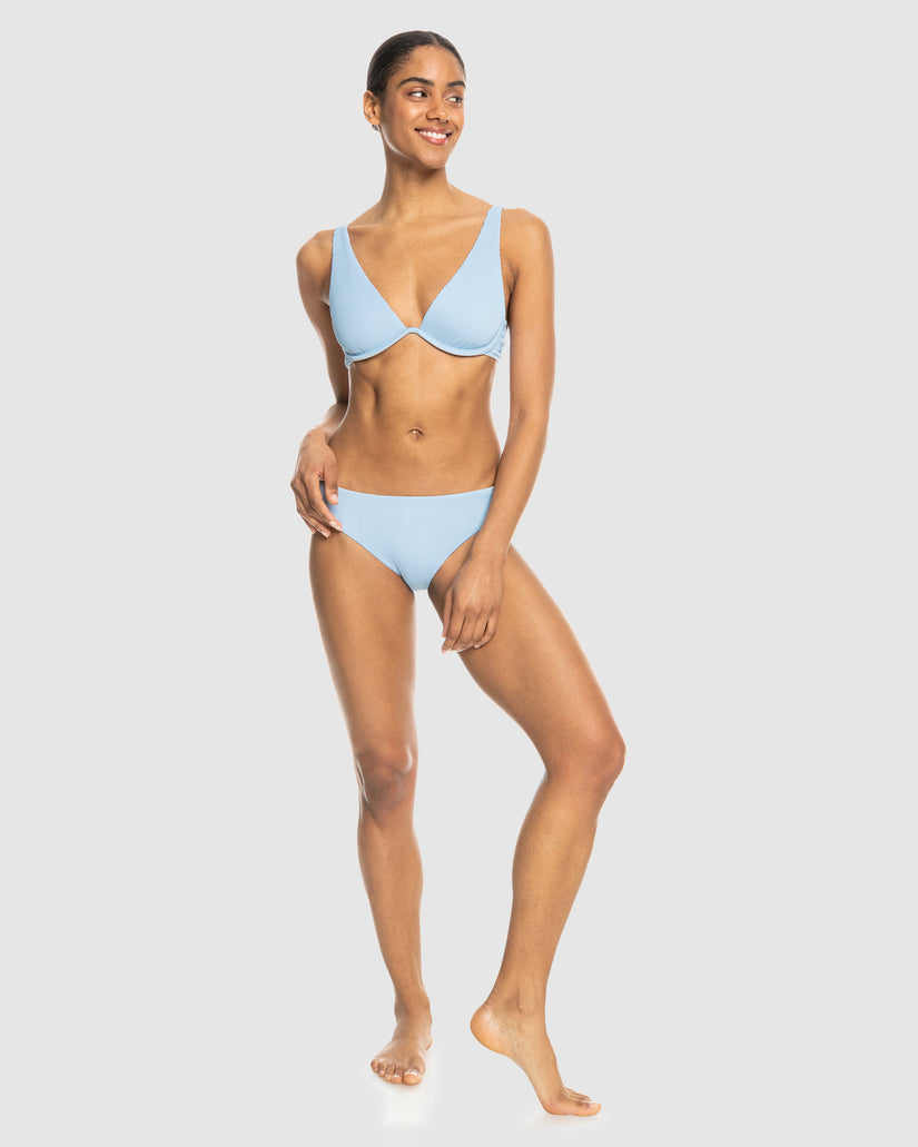 Womens Rib Roxy Love Offshore V-Neck Bikini Top