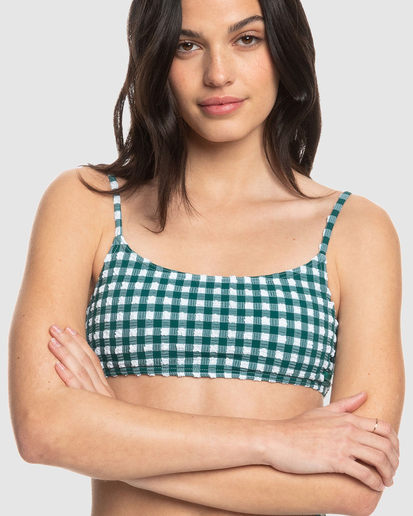 Womens The Plaid Pulse Bralette Bikini Top