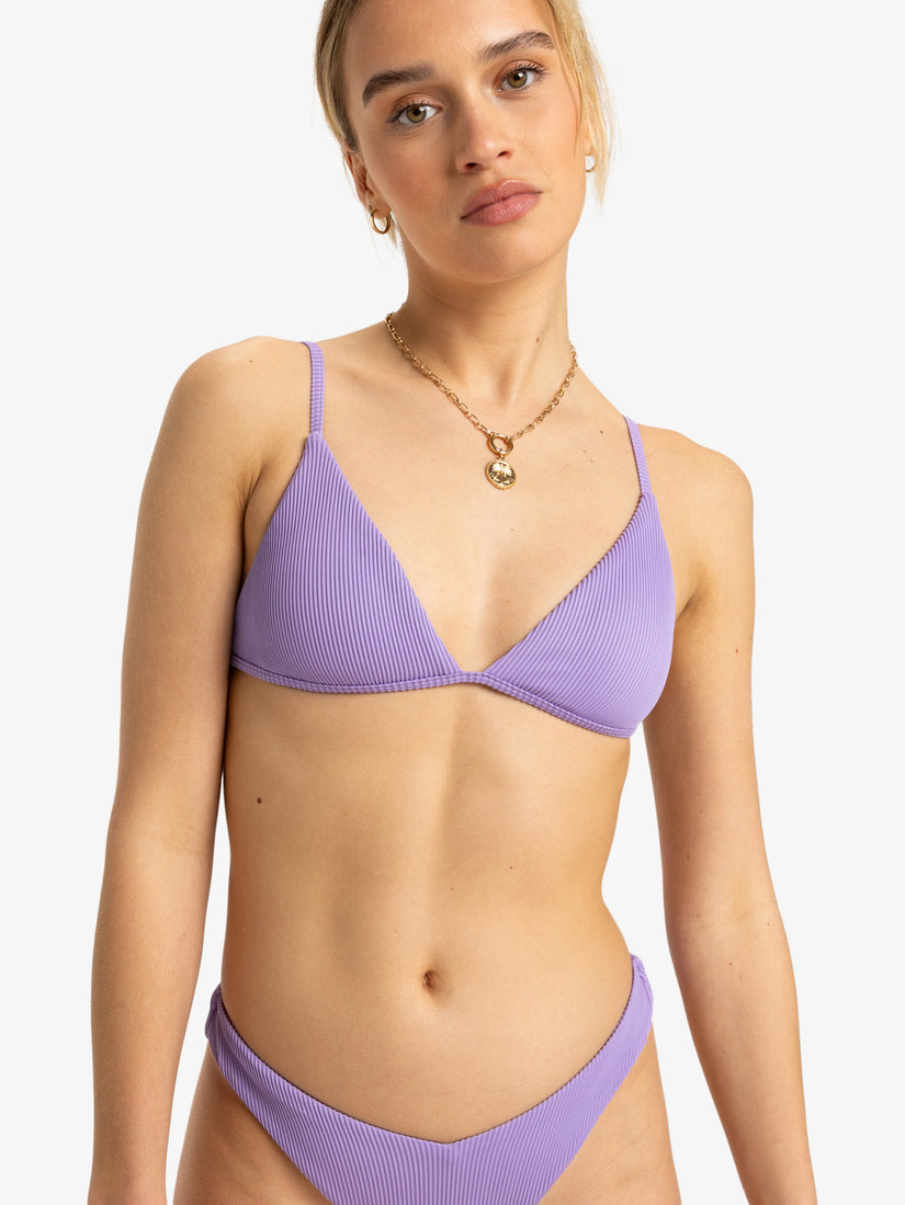 Womens Rib Roxy Love The Quiver Tri Bikini Top