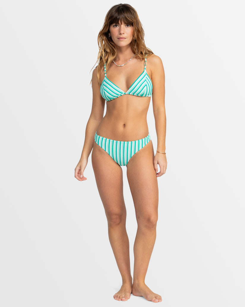 Womens Party Wave Fixed Tri Bikini Top