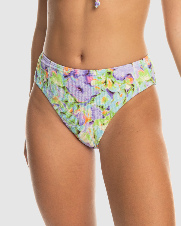 Womens Blumen High Leg Mid Waist Bikini Bottom