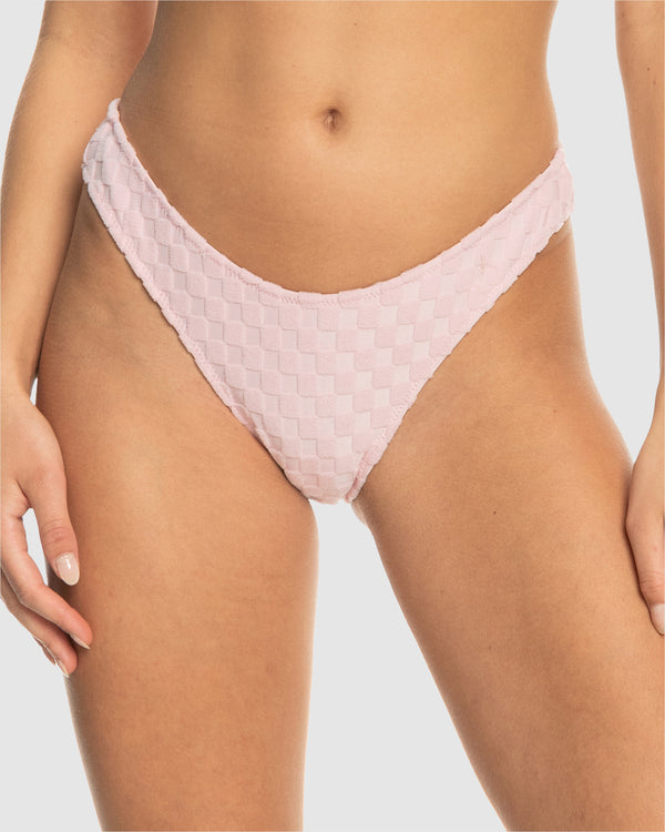 Womens Happy Terry High Leg Cheeky Bikini Bottom