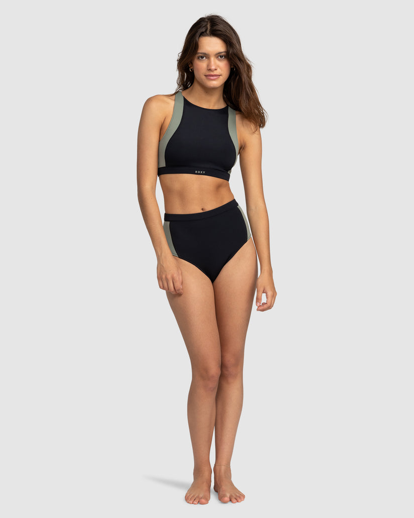 Womens Roxy Pro Wave High Waist Bikini Bottom