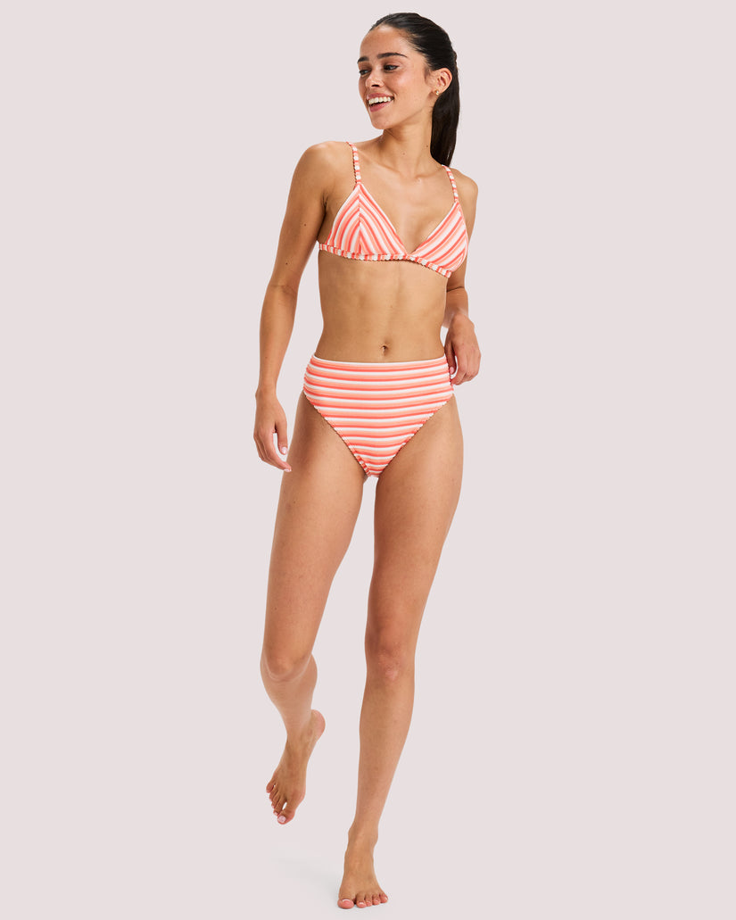 Womens Party Wave Mid Waist Bikini Bottom