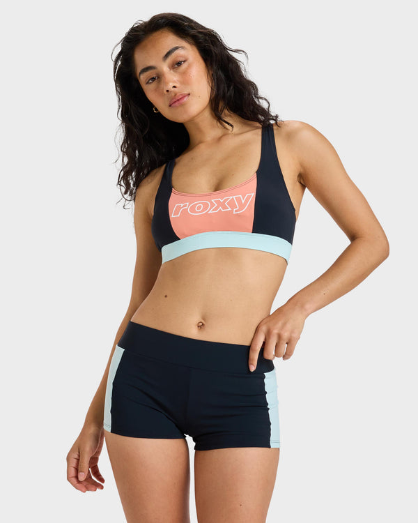 Womens Roxy Active Colorblock Shorty Bikini Bottom