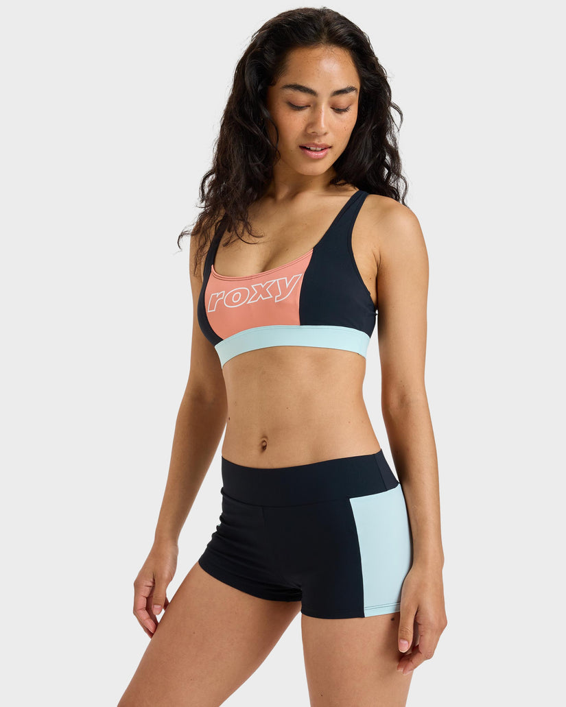 Womens Roxy Active Colorblock Shorty Bikini Bottom