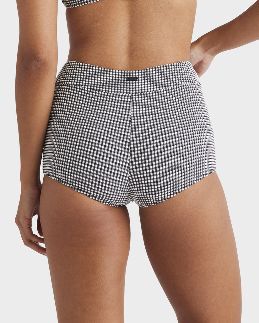 Womens Gingham Shorty Bikini Bottom