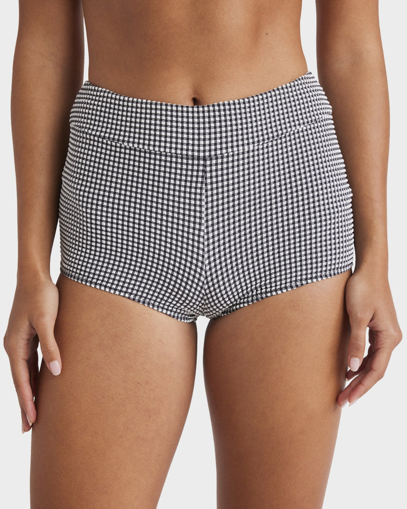 Womens Gingham Shorty Bikini Bottom