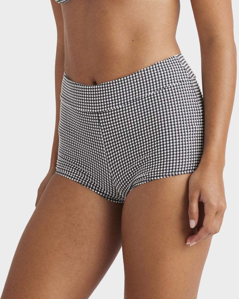 Womens Gingham Shorty Bikini Bottom