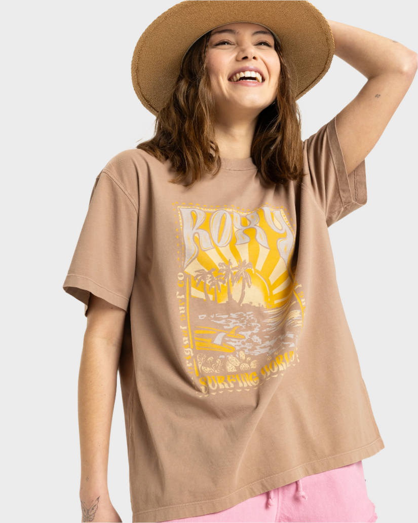 Womens Sunny Oversized Enzyme Wash T-Shirt