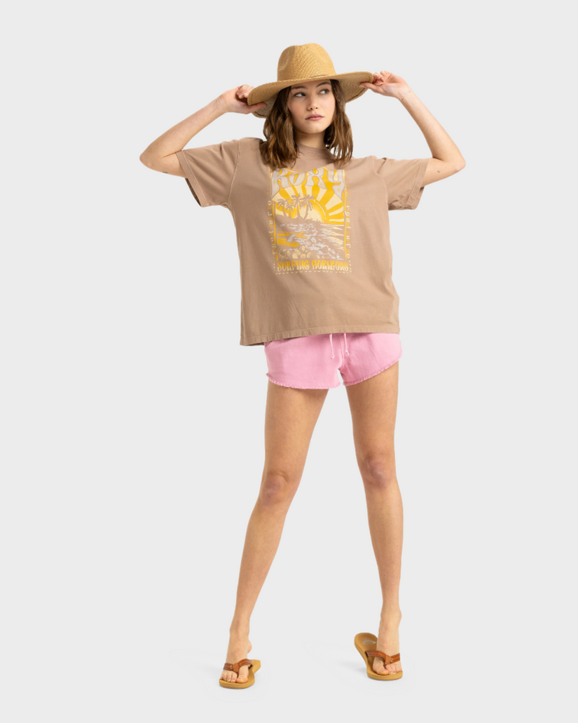 Womens Sunny Oversized Enzyme Wash T-Shirt