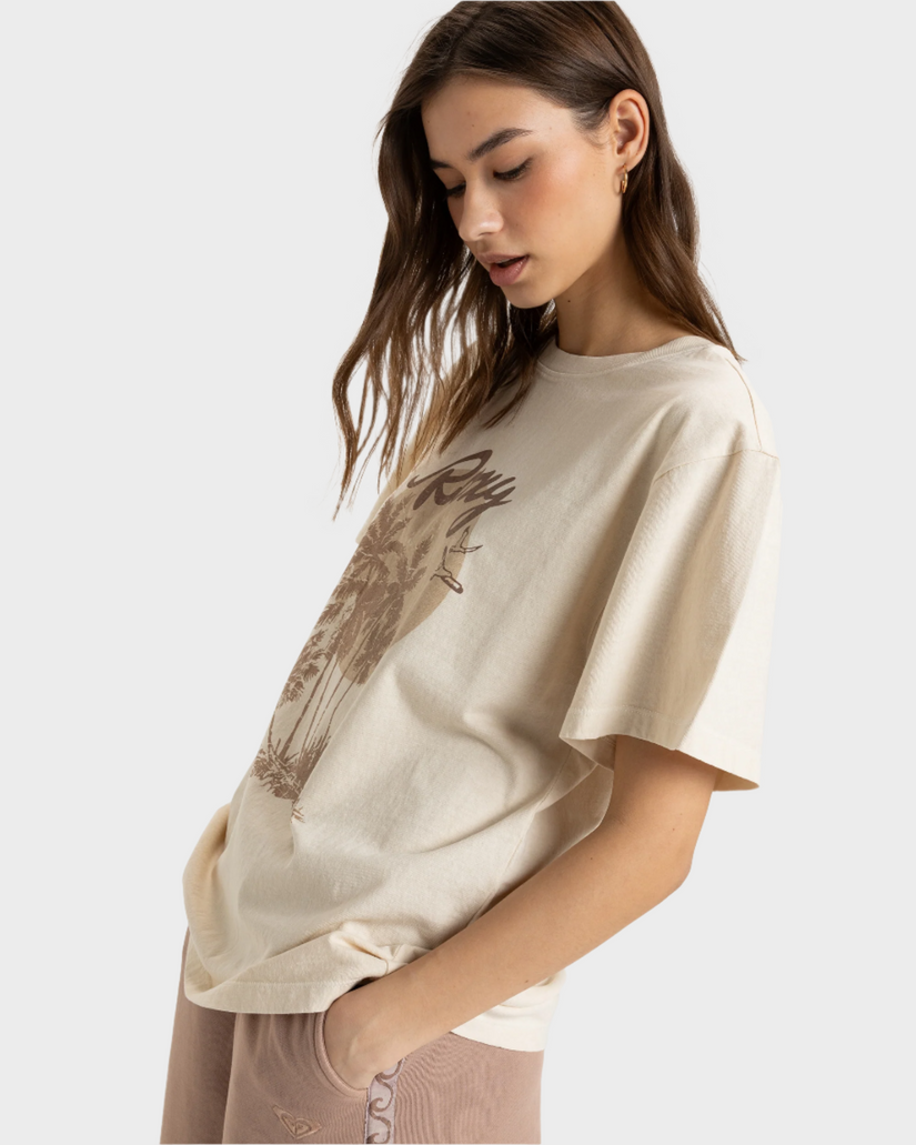 Womens Sunny Oversized Stone Wash T-Shirt